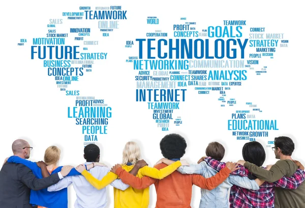 Concepto de conexión a la red tecnológica — Foto de Stock