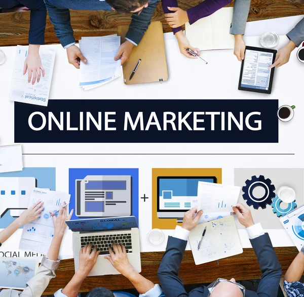 Concepto de estrategia de marketing online — Foto de Stock