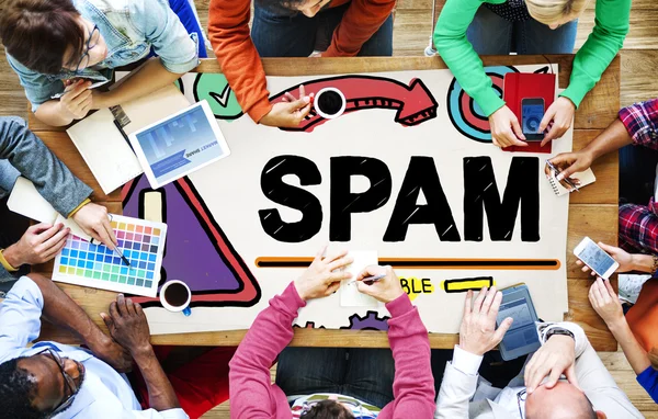 Diversité personnes et Spam Problème — Photo