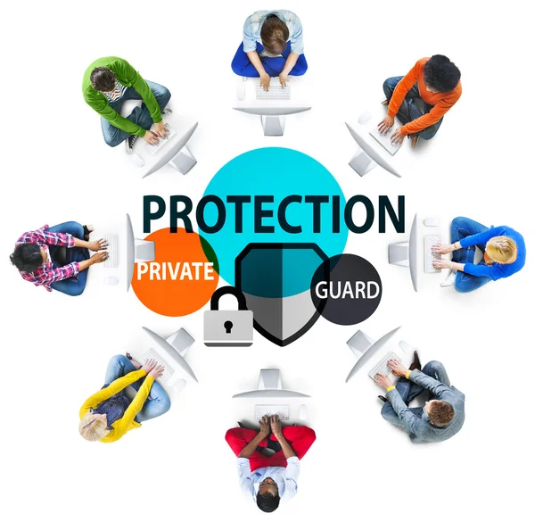 ビジネス人々 およびセキュリティ保護 — ストック写真