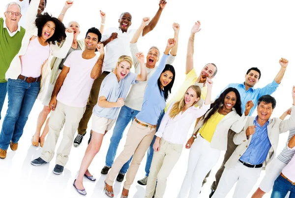 Embercsoport sokszínűségét ünnepli a sikert — Stock Fotó