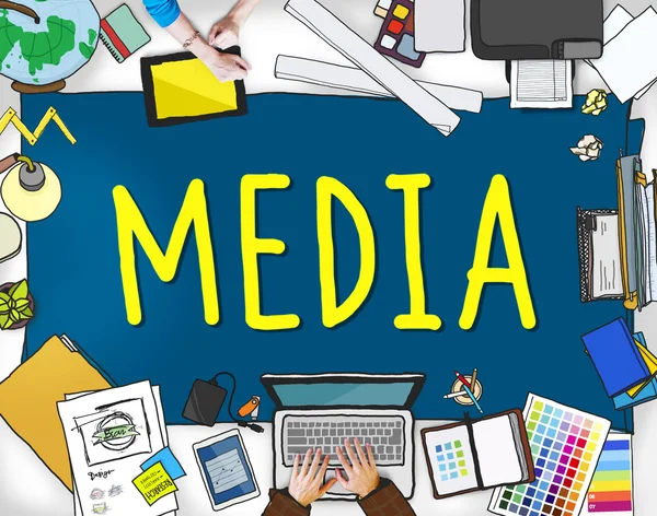 Media Advertising Concetto di informazione — Foto Stock