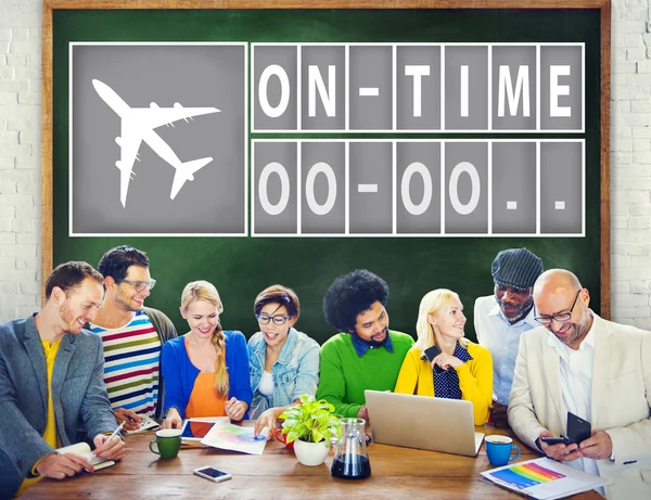 Diversità persone e On Time Concept — Foto Stock