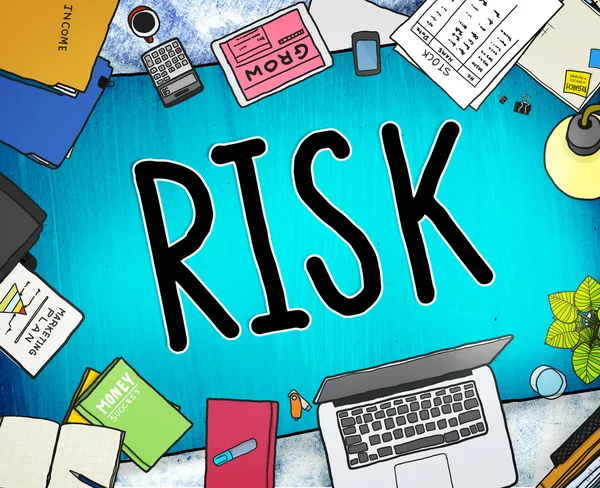 Arka plan metin ile: Risk — Stok fotoğraf