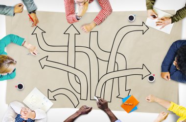 Ofiste çalışan iş ekibi.