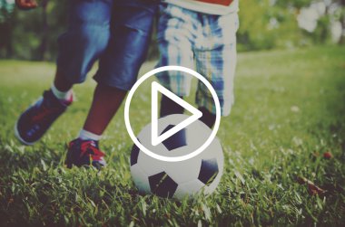 çocuklar futbol yaz Park oyun