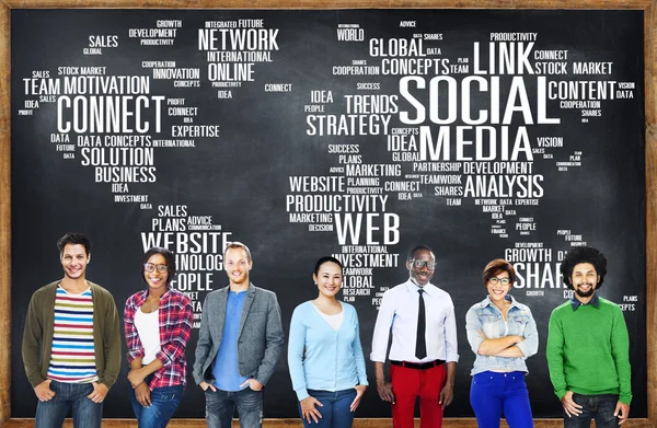 Social Media Connection Concept — Stock Photo, Image