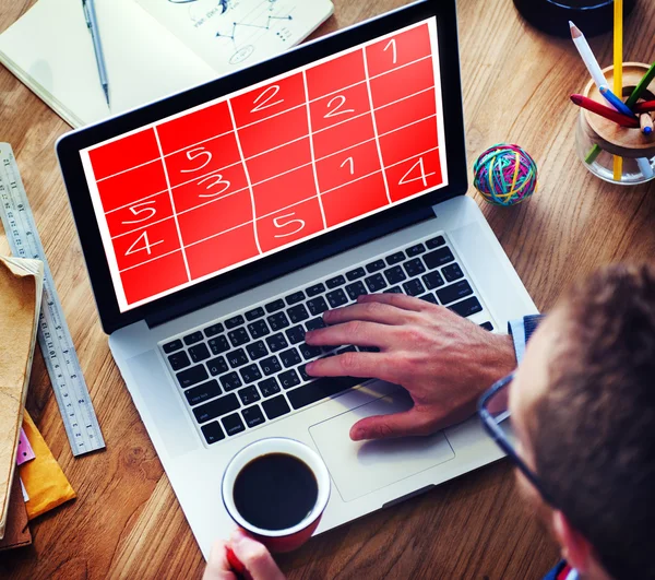 Businessman working on laptop — Stock Photo, Image