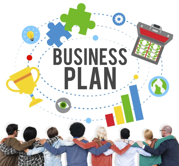 Multiethnic People and Business Plan Concept — Stock Photo, Image