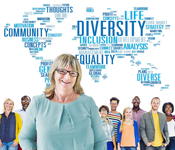 Diversity People Smiling To Camera