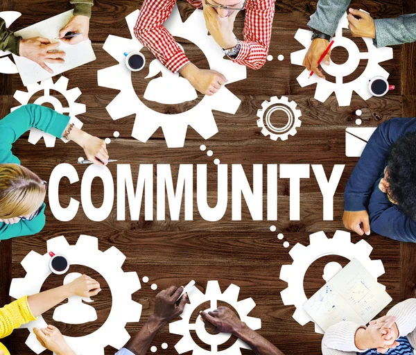 Community Connection, Social Media Concept — Stock Photo, Image