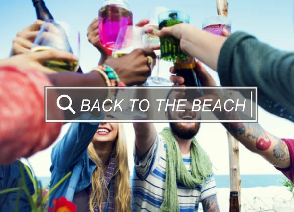 Torna al concetto di relax sulla spiaggia — Foto Stock