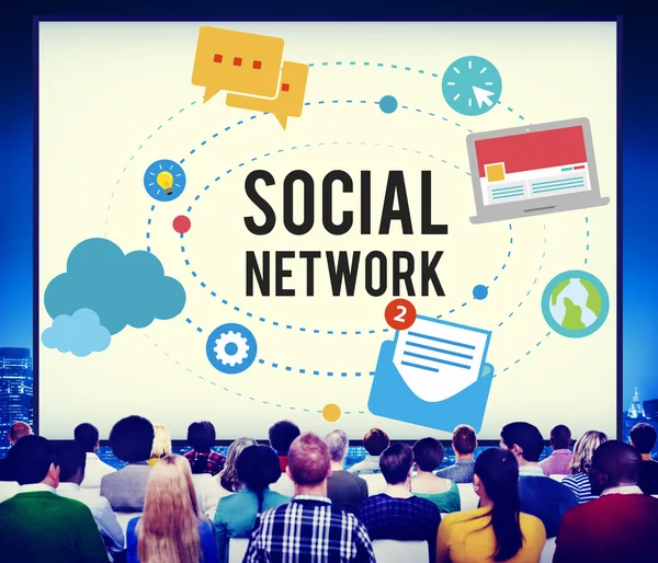 Concetto di Social Media Network — Foto Stock