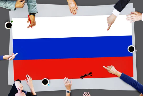 Rússia Bandeira, Patriotismo Conceito — Fotografia de Stock