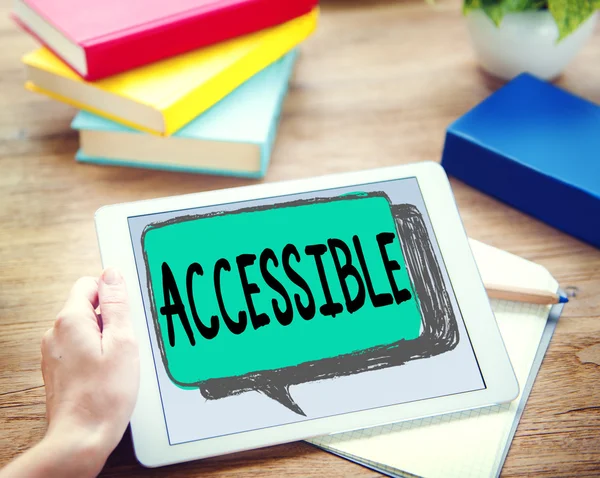 Tablet digitale con concetto accessibile — Foto Stock