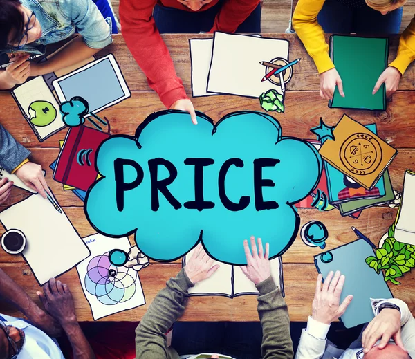 Människor och pris, värde handel koncept — Stockfoto