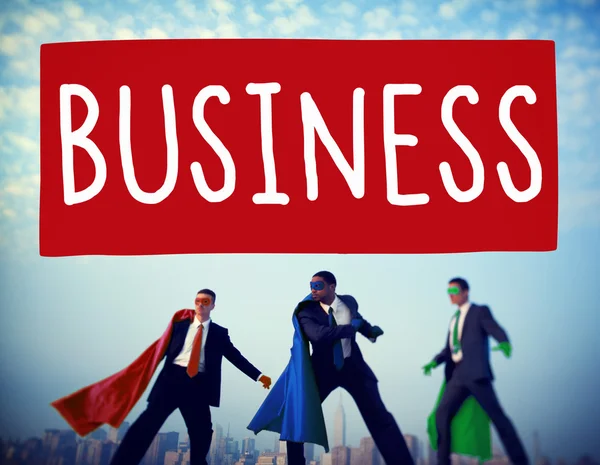 Businessmen in Superhero costumes — Stock Photo, Image