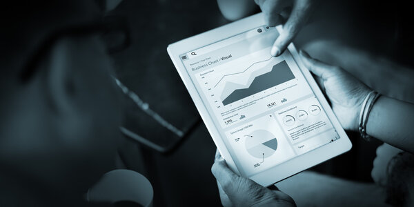 Business Chart in tablet