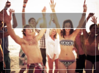 insanlar zevk plaj partisi