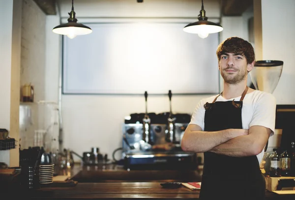 Serviço de Café Barista — Fotografia de Stock