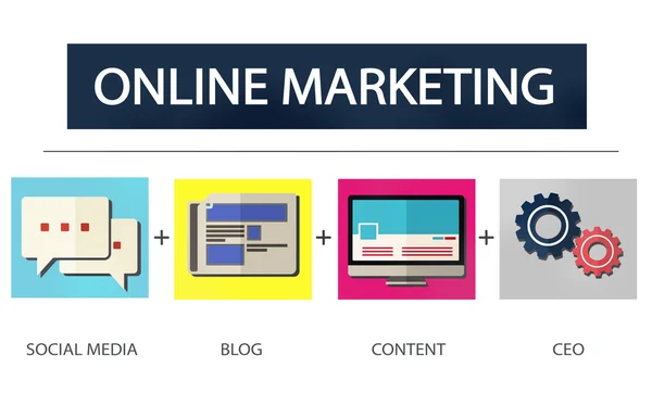 Marketing Online e Negócios — Fotografia de Stock
