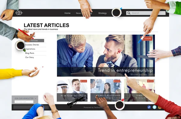 Homepage en E-Business handel — Stockfoto
