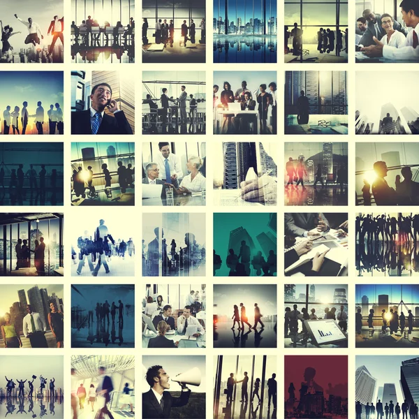 Collage con gente de negocios —  Fotos de Stock