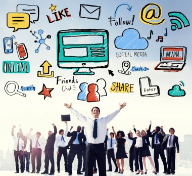 Mutlu ve kendine güvenen iş adamları