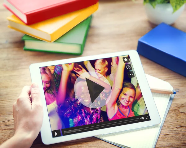 Woman holding digital tablet — Stock Photo, Image