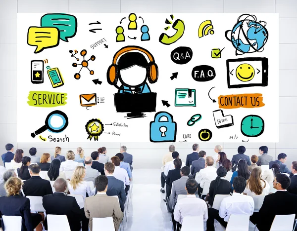 Business People during corporate discussion — Stock Photo, Image