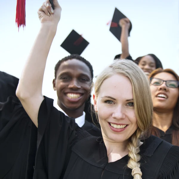 Parta studentů a absolventů — Stock fotografie