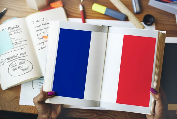 Frankrike land flagga — Stockfoto