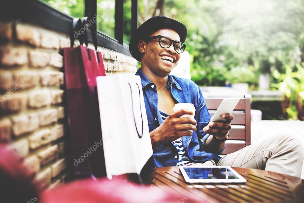 Shopping Man at outdoors