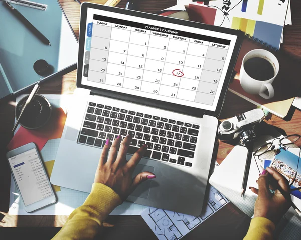 Organizace a kalendář Planner — Stock fotografie