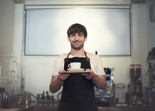 바리 스타 카페에서 커피를 만드는 — 스톡 사진