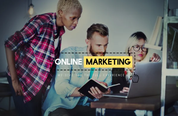 Online διαφήμιση στρατηγική μάρκετινγκ — Φωτογραφία Αρχείου