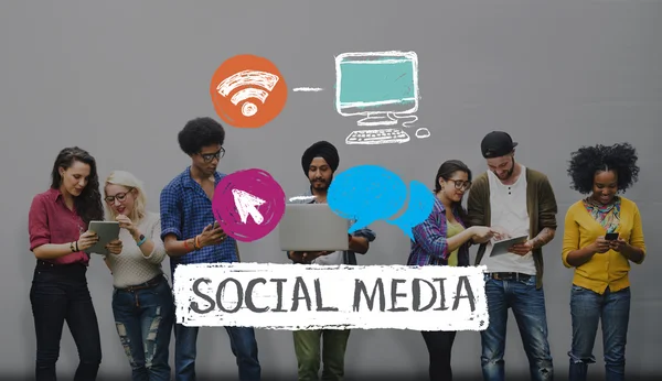 Concepto de medios sociales — Foto de Stock