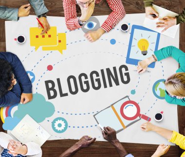 Blogging Internet medya sosyal kavramı ağ