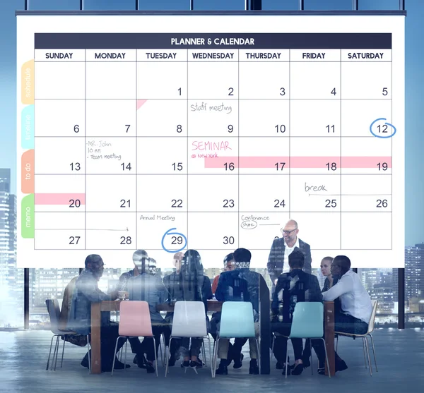 Calendário Planner Organização Gestão — Fotografia de Stock