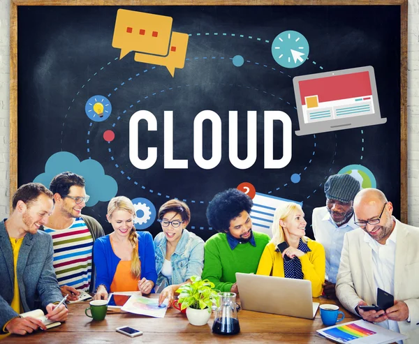 Cloud Computing síťové úložiště — Stock fotografie