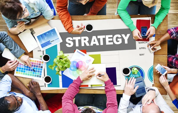 Plan strategii marketingu danych — Zdjęcie stockowe