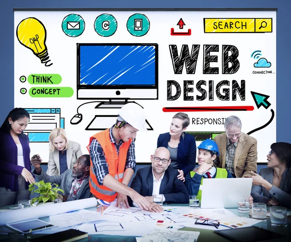 Concepto de desarrollo de diseño web —  Fotos de Stock