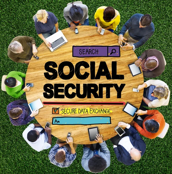Pojęcie zabezpieczenia społecznego — Zdjęcie stockowe