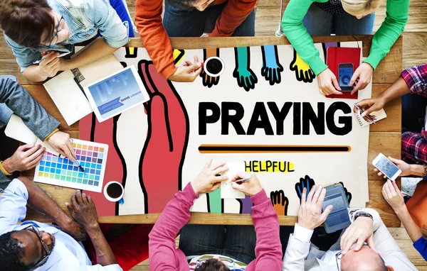 Diversity People and Praying Help Concept — Stock Photo, Image