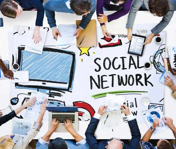 Concetto di social network — Foto Stock