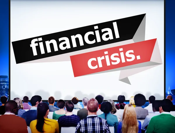 Concepto de personas y crisis financiera — Foto de Stock