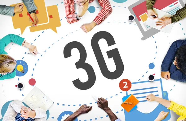 Conexão 3G Conceito de Telecomunicações Sem Fio — Fotografia de Stock