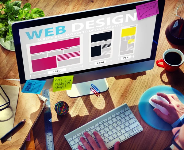 Web Design Network Concepto de ideas de sitios web — Foto de Stock