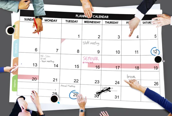 Calender Planner Organizzazione Concetto di gestione — Foto Stock