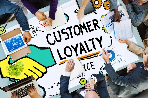 Satisfação da lealdade do cliente — Fotografia de Stock